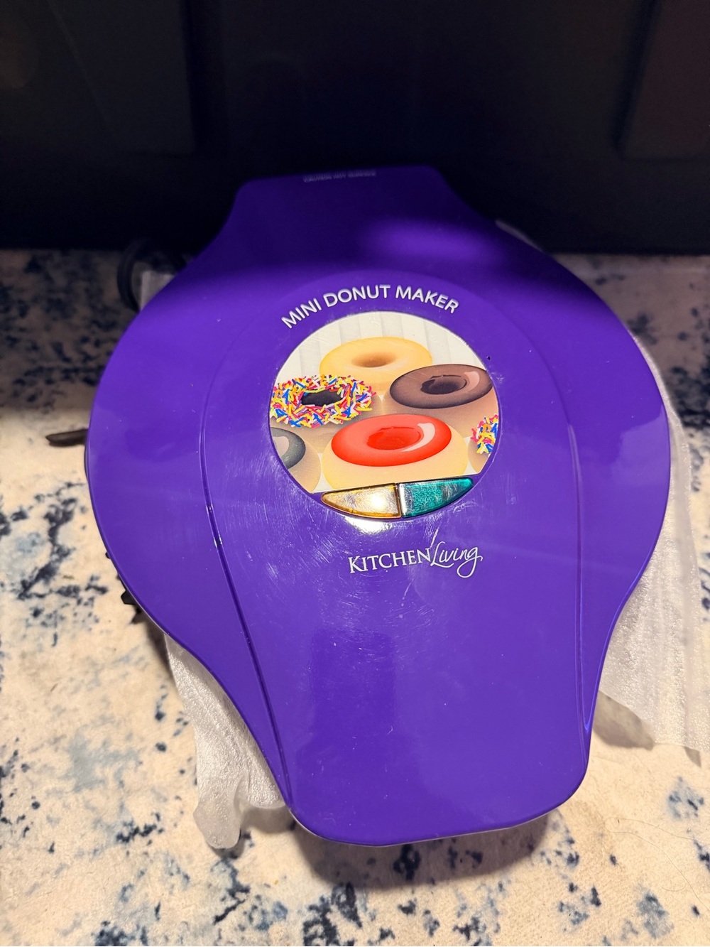 Kitchen Living Mini Donut Maker Purple Sensio TSK-2182DT Snack Maker